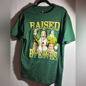 Green 'Raised by Elves' Graphic T-Shirt